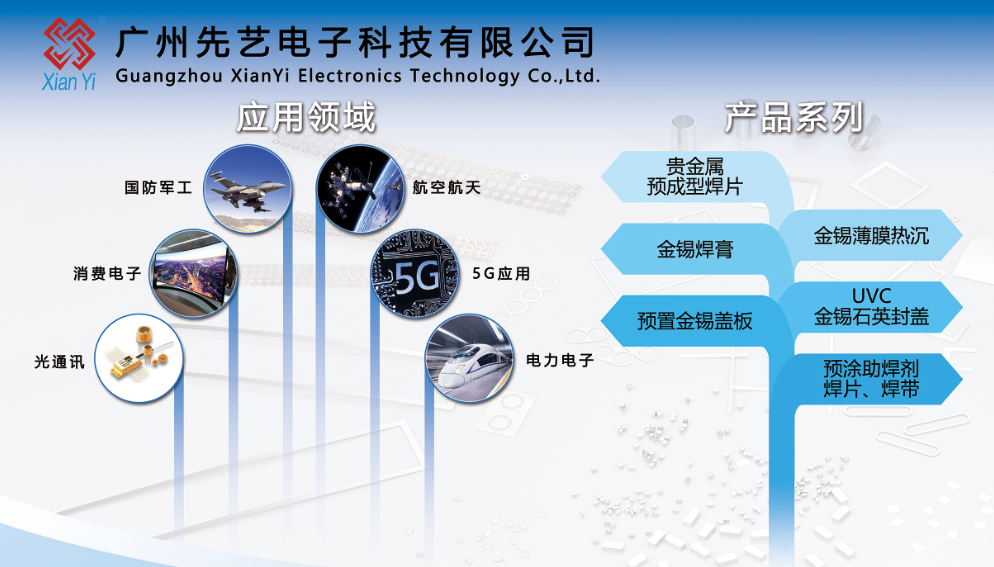 专业提供先进封装微连接解决方案，龙8头号玩家
展出微组装焊料、金锡薄膜组件、清洗设备等